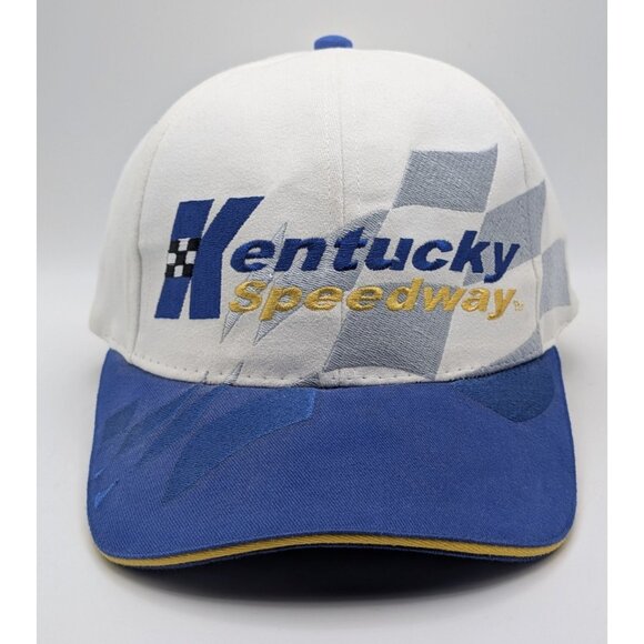 Kentucky Speedway Hat Strap Back Adjustable Cap NASCAR Sparta Racing Flag Blue - Picture 2 of 5